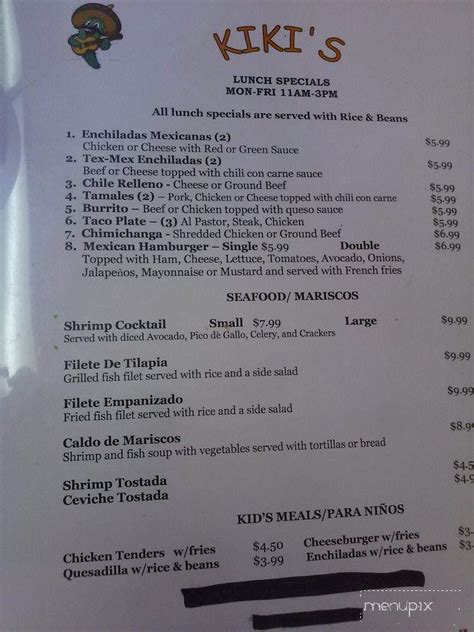 kiki's menu.